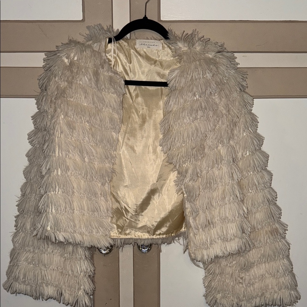 American Threads Cream Teddy Jacket